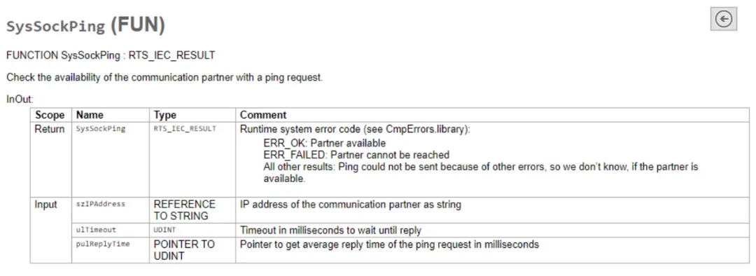 函数块引脚界说